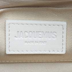 Pre Owned Jacquemus La Rond Carré Ivory Leather Pochette