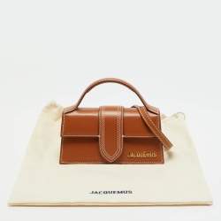 Pre Owned Jacquemus Le Bambino Mini Brown Leather Top Handle Bag