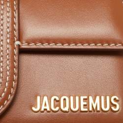 Pre Owned Jacquemus Le Bambino Mini Brown Leather Top Handle Bag