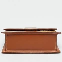 Pre Owned Jacquemus Le Bambino Mini Brown Leather Top Handle Bag