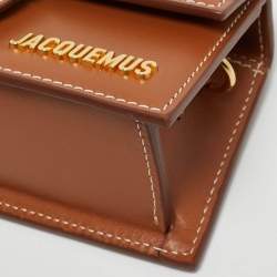 Pre Owned Jacquemus Le Bambino Mini Brown Leather Top Handle Bag