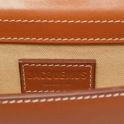 Pre Owned Jacquemus Le Bambino Mini Brown Leather Top Handle Bag