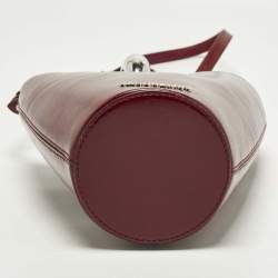Pre Owned Jacquemus Bambola Le Petit Burgundy Leather Bucket Bag