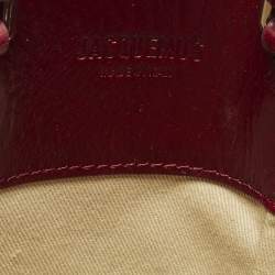 Pre Owned Jacquemus Bambola Le Petit Burgundy Leather Bucket Bag