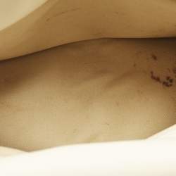 Pre Owned Jacquemus La Rond Carré Ivory Leather Clutch