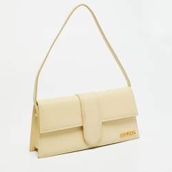 Pre Owned Jacquemus Le Bambino Long Cream Leather Bag