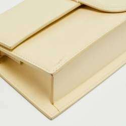 Pre Owned Jacquemus Le Bambino Long Cream Leather Bag