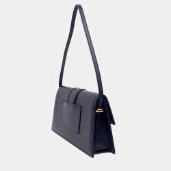 Pre Owned Jacquemus Black Leather Long Bambino Shoulder Bag