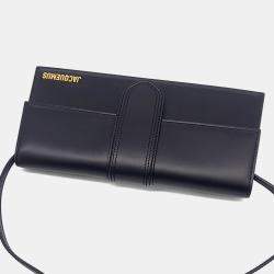 Pre Owned Jacquemus Black Leather Long Bambino Shoulder Bag