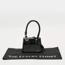 مملوكة مسبقًا حقيبة جاكيموس لُ شِيكيتو موين جلد بلون أبيض بيد علوية