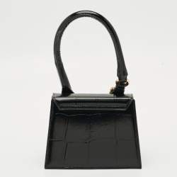 مملوكة مسبقًا حقيبة جاكيموس لُ شِيكيتو موين جلد بلون أبيض بيد علوية