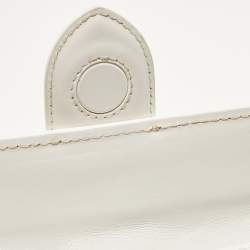 مملوكة مسبقًا Jacquemus Le Bambino Mini White Leather Top Handle Bag