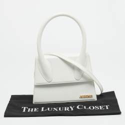 Pre Owned حقيبة يد جاكيموس لو شيكيتو كبيرة جلد أخضر