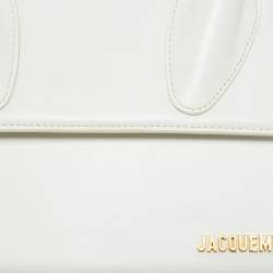 Pre Owned حقيبة يد جاكيموس لو شيكيتو كبيرة جلد أخضر