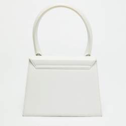 Pre Owned حقيبة يد جاكيموس لو شيكيتو كبيرة جلد أخضر