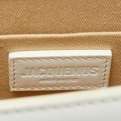 Pre Owned حقيبة يد جاكيموس لو شيكيتو كبيرة جلد أخضر