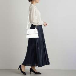 Pre Owned حقيبة يد جاكيموس لو شيكيتو كبيرة جلد أخضر