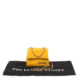 Pre Owned Jacquemus Yellow Leather Le Piccolo Shoulder Bag