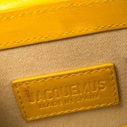 Pre Owned Jacquemus Yellow Leather Le Piccolo Shoulder Bag