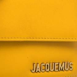 Pre Owned Jacquemus Yellow Leather Le Piccolo Shoulder Bag