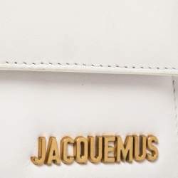 مملوكة مسبقًا Jacquemus White Leather Le Piccolo Shoulder Bag