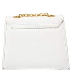 مملوكة مسبقًا Jacquemus White Leather Le Piccolo Shoulder Bag