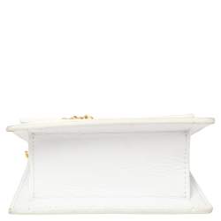 مملوكة مسبقًا Jacquemus White Leather Le Piccolo Shoulder Bag