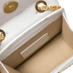 مملوكة مسبقًا Jacquemus White Leather Le Piccolo Shoulder Bag