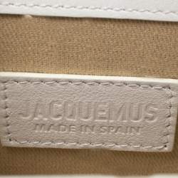 مملوكة مسبقًا Jacquemus White Leather Le Piccolo Shoulder Bag