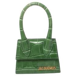 Jacquemus Green Croc Embossed Leather Le Chiquito Mini Bag Jacquemus
