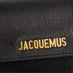 مملوكة مسبقًا حقيبة جاكيموس لا ريفييرا جلد أسود بحزام مزدوج 