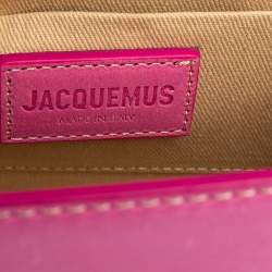 Pre Owned Jacquemus Pink Leather Le Chiquito Moyen Top Handle Bag
