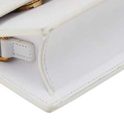 Jacquemus White Leather Le Chiquito Mini Top Handle Bag