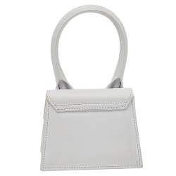 Jacquemus White Leather Le Chiquito Mini Top Handle Bag