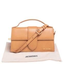 Pre Owned Jacquemus Tan Leather Le Grand Bambino Top Handle Bag