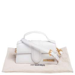 Jacquemus White Leather Le Bambino Crossbody Bag