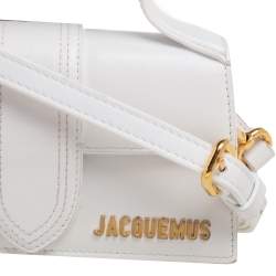 Jacquemus White Leather Le Bambino Crossbody Bag
