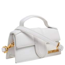 Jacquemus White Leather Le Bambino Crossbody Bag