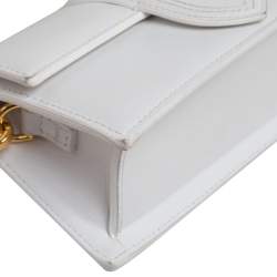 Jacquemus White Leather Le Bambino Crossbody Bag