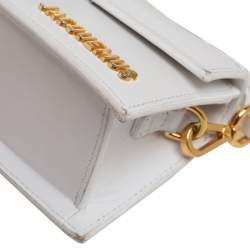 Jacquemus White Leather Le Bambino Crossbody Bag