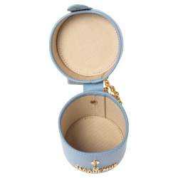 Pre Owned حقيبة كتف جاكيموس لو فانيتي ميني جلد أزرق فاتح