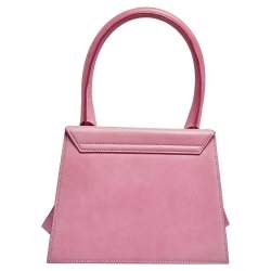 Pre Owned حقيبة جاكويموس غراند لو شيكيتو جلد وردي بيد علوية