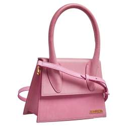 Pre Owned حقيبة جاكويموس غراند لو شيكيتو جلد وردي بيد علوية