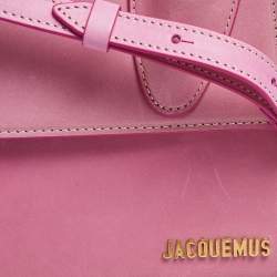 Pre Owned حقيبة جاكويموس غراند لو شيكيتو جلد وردي بيد علوية