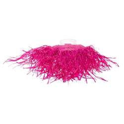 Jacquemus Fuchsia Woven Raffia and Leather Let Petite Baci Shoulder Bag