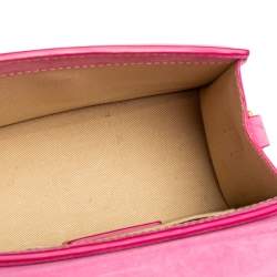 Pre Owned Jacquemus Pink Nubuck Leather Le Chiquito Noeud Top Handle Bag