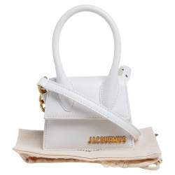 Pre Owned Jacquemus White Leather Le Chiquito Mini Bag