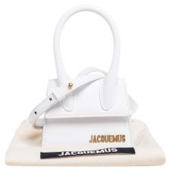 مملوكة مسبقًا Jacquemus White Leather Le Chiquito Mini Bag
