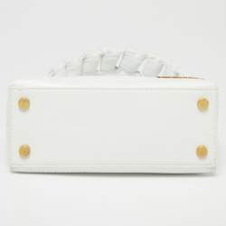 Pre Owned حقيبة يد توتس جاكيموس لو بيتي ساك نويد جلد أبيض