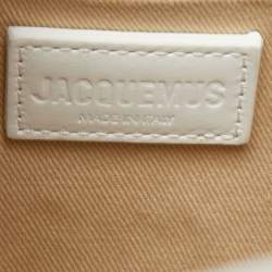 Pre Owned حقيبة يد توتس جاكيموس لو بيتي ساك نويد جلد أبيض